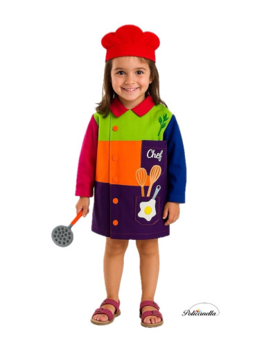 Camisa Chef 3/5 Años- de alta calidad, ideal para carnaval, fiestas temáticas y eventos especiales