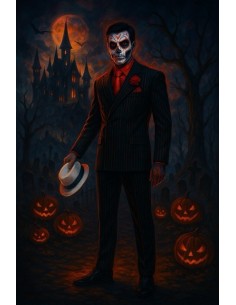 Costume Alcapone NG Size L - High Quality, Ideal for Carnival, Theme Festivities and Special Events 2