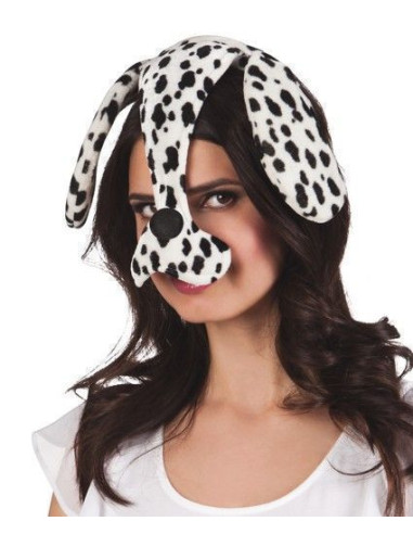 diadema dalmata orejas con hocico - de alta calidad, ideal para carnaval, fiestas temáticas y eventos especiales