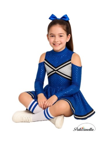 Costume de pom-pom girl bleu neuf