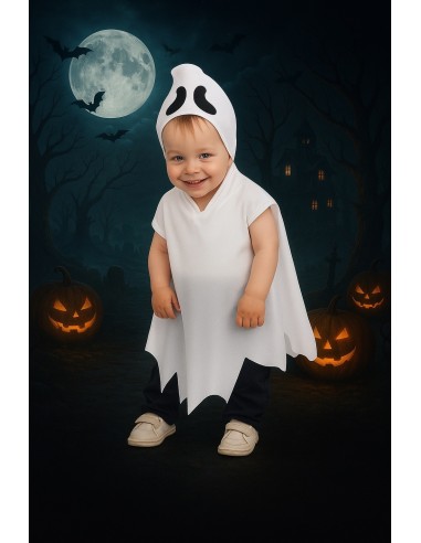 Costume da fantasma 2/3 Nuovo 3/5 anni