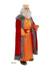 Costume du Roi Melchior Cheveux Gris Taille L Neuf - de haute qualité, idéal pour le carnaval, les fêtes à thème et les événemen 2