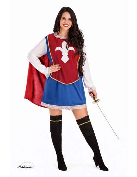 Disfraz Mosquetera Talla M - de alta calidad, ideal para carnaval, fiestas temáticas y eventos especiales
