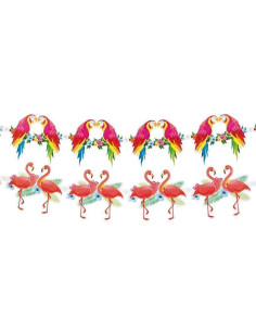 guirnalda hibiscus 2modelos surtidos 3 m - de alta calidad, ideal para carnaval, fiestas temáticas y eventos especiales