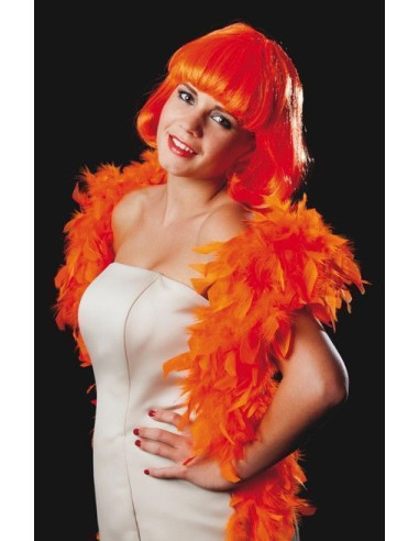 boa pluma lujo 80gr naranja (180cm) - de alta calidad, ideal para carnaval, fiestas temáticas y eventos especiales