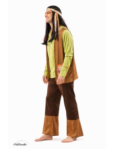 Disfraz Hippy Hombre Talla L - de alta calidad, ideal para carnaval, fiestas temáticas y eventos especiales 2