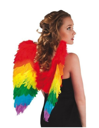 penas de arco-íris 50x50cm - alta qualidade, ideal para carnaval, festas temáticas e eventos especiais