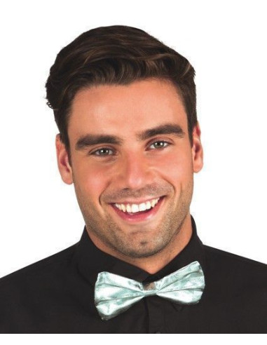 silver bow tie - high quality, ideal for carnival, themed parties and special events