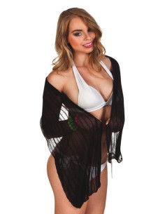 lenço preto 160x27cm - alta qualidade, ideal para carnaval, festividades temáticas e eventos especiais