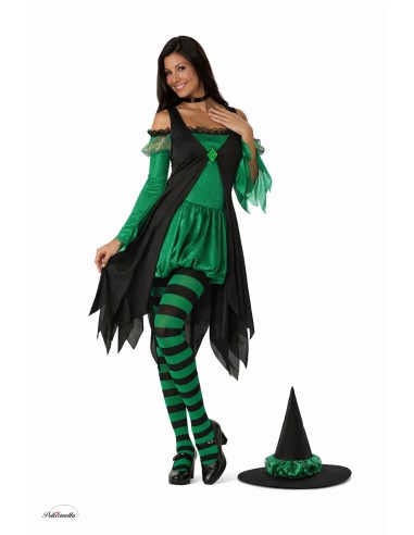 Disfraz Bruja Verde Esmeralda Nuevo