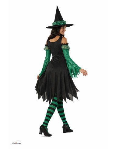 Costume Strega Verde Smeraldo Nuovo