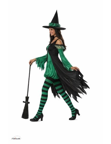 Costume Strega Verde Smeraldo Nuovo