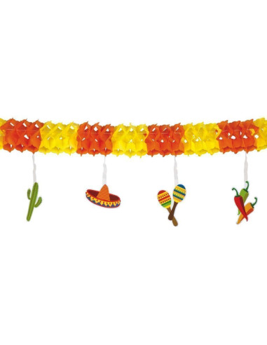 guirnalda doble cara fiesta (4 m) - de alta calidad, ideal para carnaval, fiestas temáticas y eventos especiales