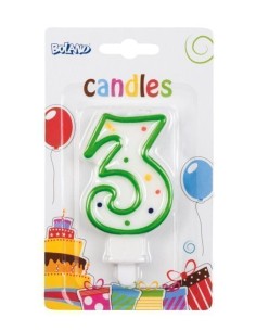 Candela di compleanno di lusso numero 3 - di alta qualità, ideale per auto, feste a tema ed eventi speciali