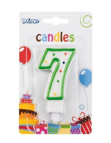 Vela cumpleaños lujo num 7 - de alta calidad, ideal para carnaval, fiestas temáticas y eventos especiales