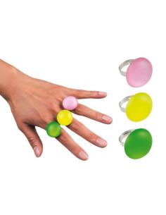 anillo cristal aumado 3 colores surtidos - de alta calidad, ideal para carnaval, fiestas temáticas y eventos especiales