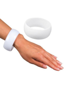 bracelet blanc - haute qualité, idéal pour carnaval, festivités thématiques et événements spéciaux