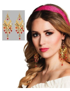 brincos ciganos de luxo - alta qualidade, ideal para carnaval, festividades temáticas e eventos especiais