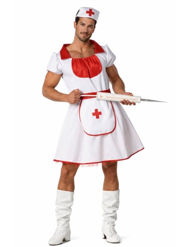 Fantasia de Enfermeiro Homem Tamanho X - de alta qualidade, ideal para o Carnaval, festas temáticas e eventos especiais.