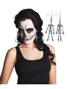 boucles d'oreilles squelette - de haute qualité, idéal pour carnaval, festivités de thème et événements spéciaux