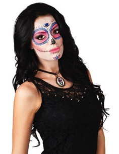 Colar de caveira - alta qualidade, ideal para carnaval, festas temáticas e eventos especiais