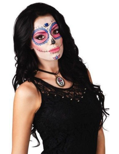 Colar de caveira - alta qualidade, ideal para carnaval, festas temáticas e eventos especiais