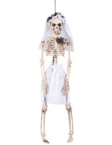 skeleton Bride (41 cm) - High Quality, Ideal for Carnival, Theme Festivities and Special Events