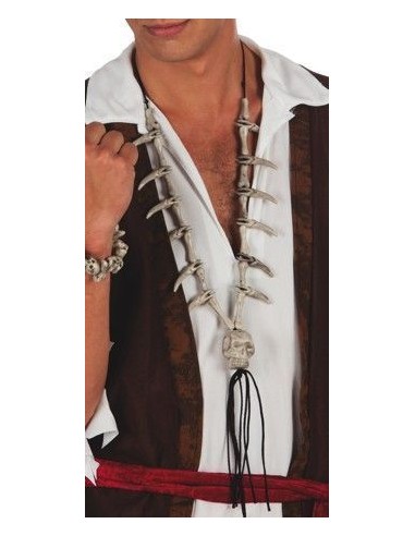 Collier os et crâne - haute qualité, idéal pour carnaval, soirées thématiques et événements spéciaux