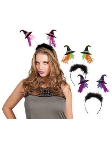 Diadema bruja 3 colores surtidos - de alta calidad, ideal para carnaval, fiestas temáticas y eventos especiales