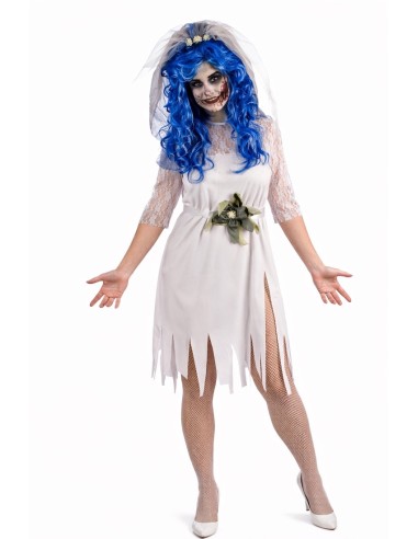 Fantasia de Noiva Cadáver Tamanho M - de alta qualidade, ideal para o carnaval, festas temáticas e eventos especiais.